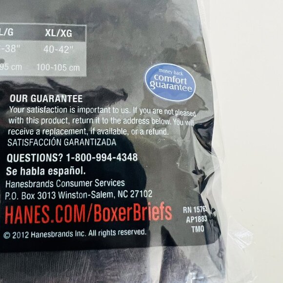 Hanes Men's Grey Black 4 Tagless Boxer Brief XL 40-42 Comfort Waist Soft Wicking - Picture 11 of 12